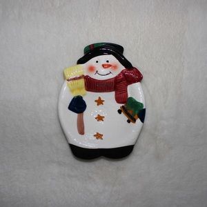 Vintage Snowman 4.25” Plate
